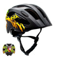 Bild in Galerie-Betrachter laden, Crazy Safety Bicycle helmet Black/yellow / M (54-58cm) Graffiti Splash children's helmet with light