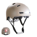 Bild in Galerie-Betrachter laden, Crazy Safety Bicycle helmet Matte sand / M (54-57cm) Vertigo urban bicycle helmet with front and rear lights