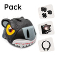 Bild in Galerie-Betrachter laden, Crazy Safety Bicycle helmet Product bundle: Black panther bicycle helmet, protective gear, lock, and cycling gloves for kids