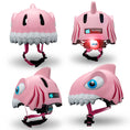 Bild in Galerie-Betrachter laden, Crazy Safety Bicycle helmet Product bundle: Pink Shark Bicycle Helmet, lock and shark Bell for Children