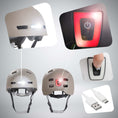Bild in Galerie-Betrachter laden, Crazy Safety Bicycle helmet Vertigo urban bicycle helmet with front and rear lights