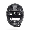 Video in Galerie-Betrachter laden und wiedergeben, Black Crazy Safety Full-Face Bicycle Helmet with Integrated Chin Guard, Offering Maximum Protection for Active Kids Aged 6 to 12 Years