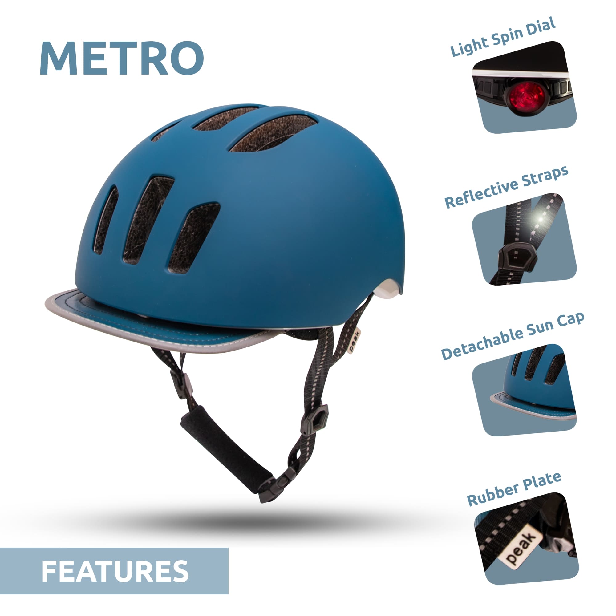 METRO Urban Fahrradhelm mit Licht