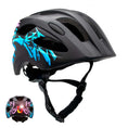 Bild in Galerie-Betrachter laden, Crazy Safety Bicycle helmet Black/blue / M (54-58cm) Graffiti Splash children's helmet with light
