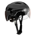 Bild in Galerie-Betrachter laden, Crazy Safety Bicycle helmet Matte black / M/L (55-61cm) OAK E-Bike bicycle helmet with UV visor, LED lights, reflective straps, and Fidlock buckle
