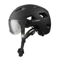 Bild in Galerie-Betrachter laden, Crazy Safety Bicycle helmet Matte black / M/L (55-61cm) OAK E-Bike bicycle helmet with UV visor, LED lights, reflective straps, and Fidlock buckle
