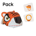 Bild in Galerie-Betrachter laden, Crazy Safety Bicycle helmet Product bundle: Orange Tiger Bicycle Helmet, Lock and Tiger Bell for Children
