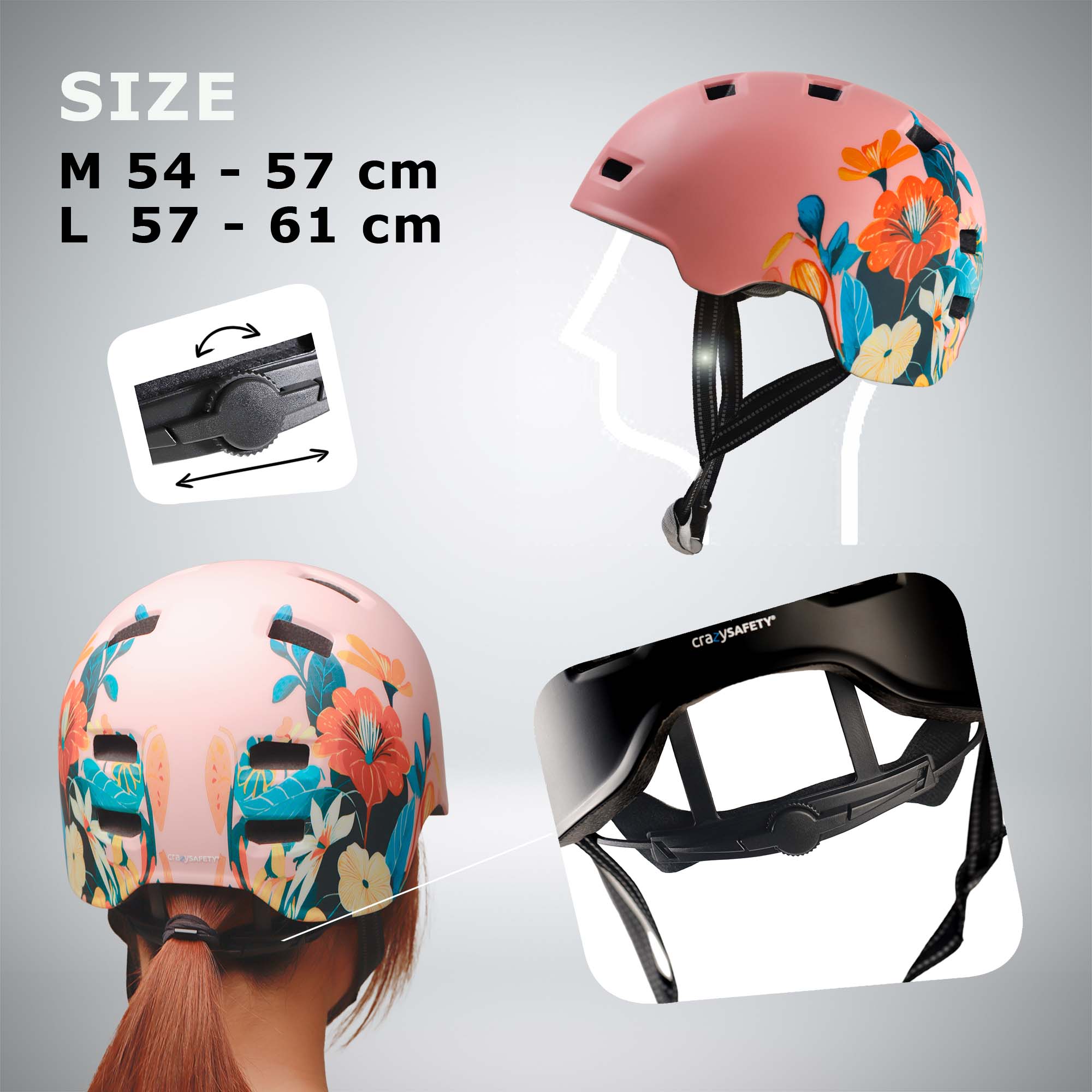 Crazy Safety Bicycle helmet RAMPAGE skater bicycle helmet - Belle