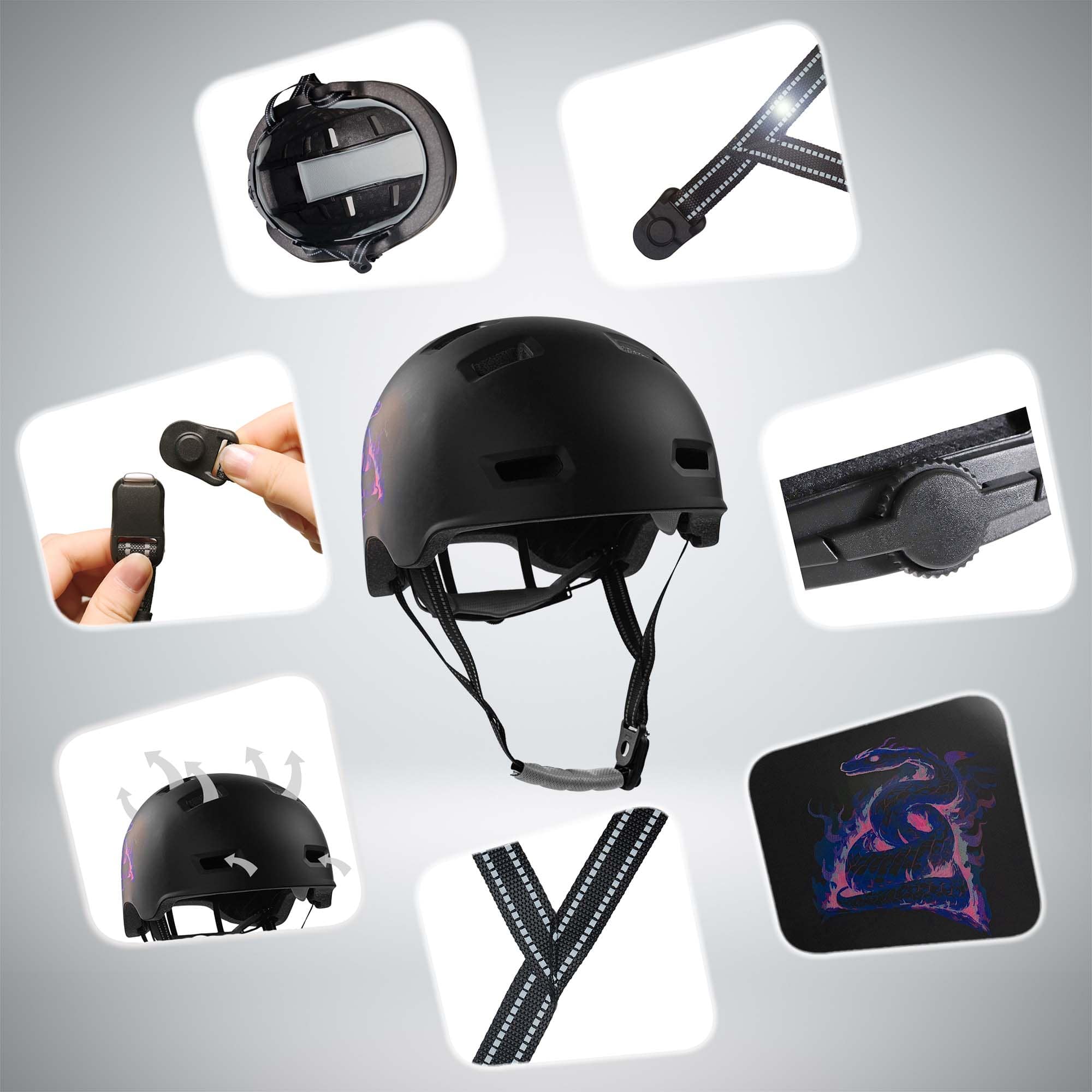 Crazy Safety Bicycle helmet RAMPAGE skater bicycle helmet - Jungle