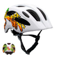 Bild in Galerie-Betrachter laden, Crazy Safety Bicycle helmet White/yellow / M (54-58cm) Graffiti Splash children's helmet with light
