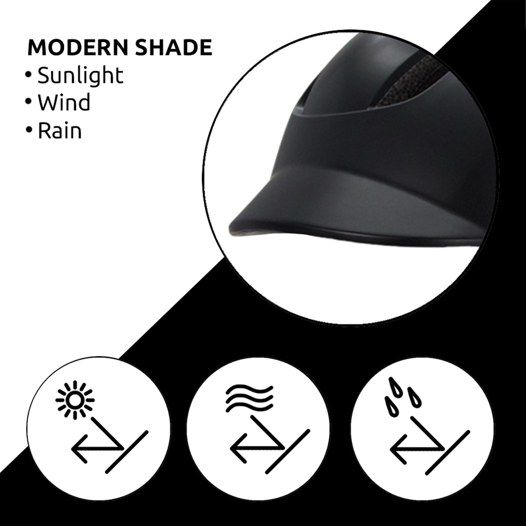 Black Aero Bike Helmet - modern shade