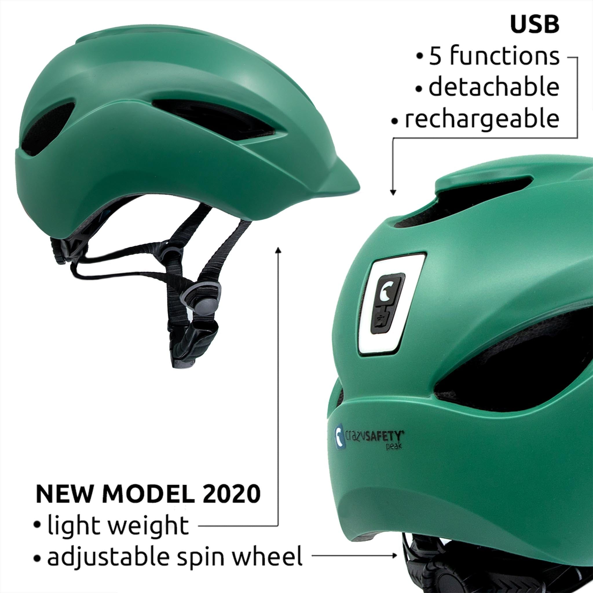 Matt green aero bike helmet - new model